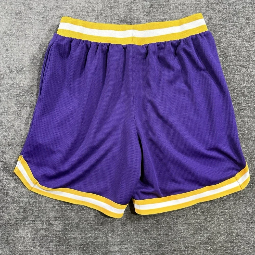 Phoenix Suns Devin Booker Basketball Shorts Purple Yellow Logo NBA U Men's Large